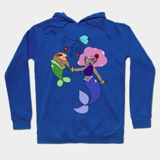 Mermaid Sloth and Jellyfish Hoodie